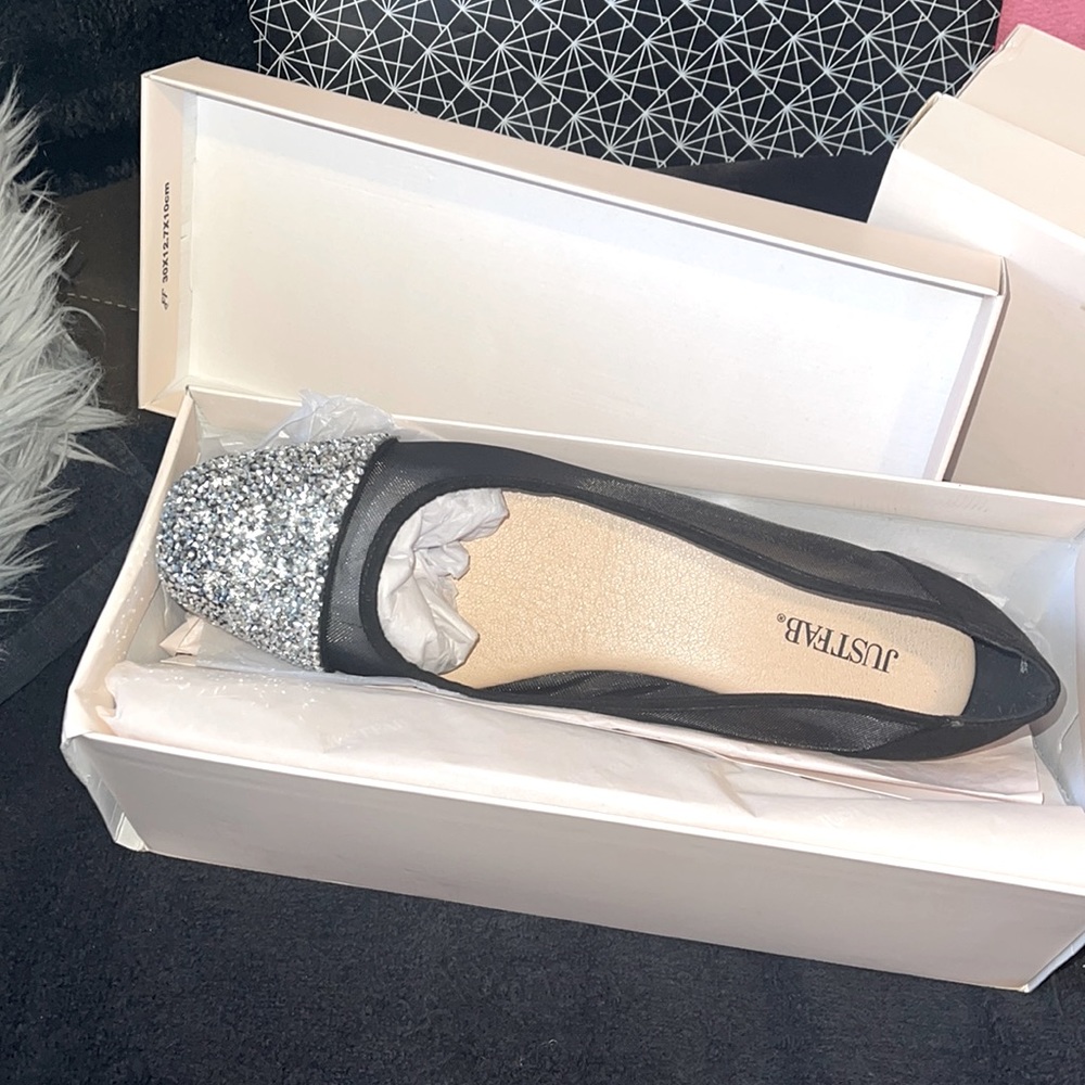 Black JustFab Flats